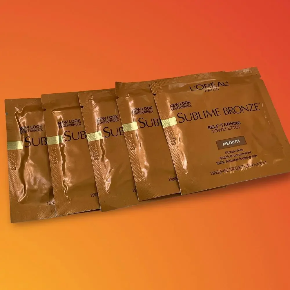 L'Oreal Paris Sublime Bronze Self-Tan Towelettes Medium Streak Free Body x5